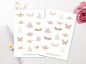 Preview: Moths Sticker Set